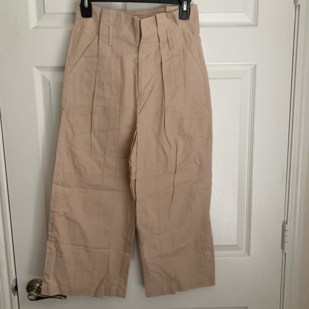 LPA paper bag waist cropped pants